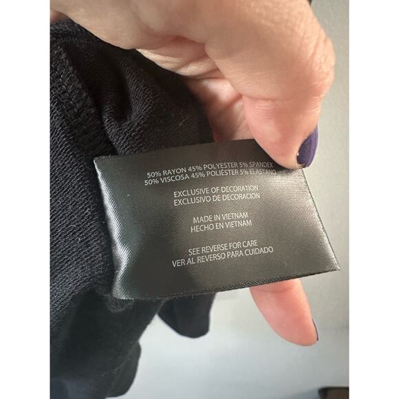 Banana Republic Sweater Women's XXL Black Scoop Neck Minimalist Winter Capsule - Picture 4 of 7